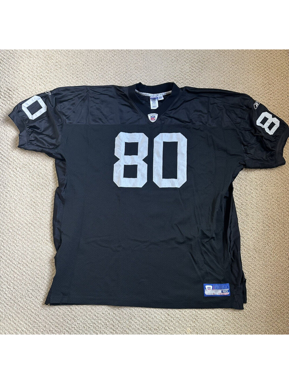 Vintage Reebok NFL OnField Authentic Jerry Rice #80 Oakland Raiders Jersey Sz 60